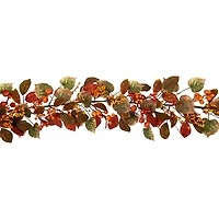 Northlight 5ft X 10in Pumpkin And Berry Unlit Thanksgiving Indoor Garland