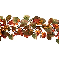 Northlight 5ft X 10in Pumpkin And Berry Unlit Thanksgiving Indoor Garland