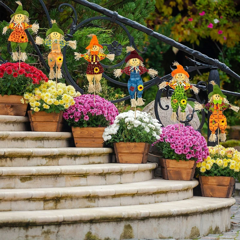 Northlight 24in Fall Scarecrow Picks Thanksgiving Yard Art