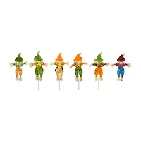 Northlight 24in Fall Scarecrow Picks Thanksgiving Yard Art