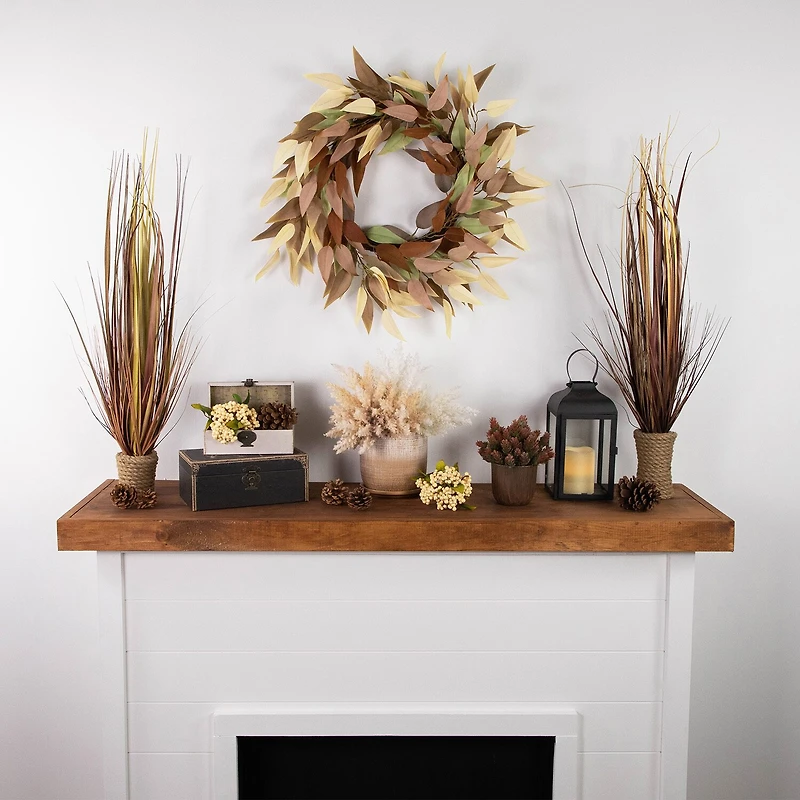 Northlight 22in Fall Foliage Leaf Unlit Wreath