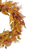 Northlight 24in Yellow And Orange Berry Unlit Wreath