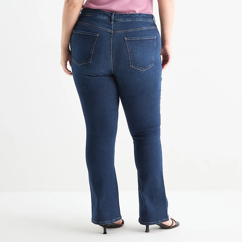 a.n.a Womens Plus High Rise Bootcut Jean