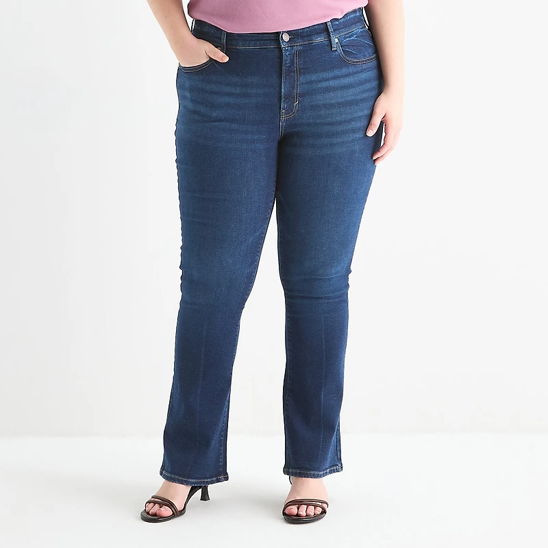 a.n.a Womens Plus High Rise Bootcut Jean