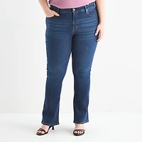 a.n.a Womens Plus High Rise Bootcut Jean