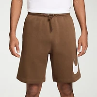 Nike Fleece Mens 11" Mid Rise Big and Tall Workout Shorts