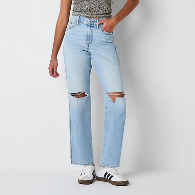 Arizona Womens Juniors Short High Rise Curvy Fit Jean
