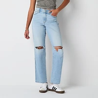 Arizona Womens Juniors Short High Rise Curvy Fit Jean