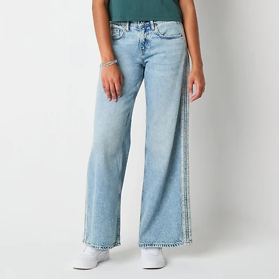 Arizona Airy Drape Womens Juniors Short Mid Rise Baggy Fit Jean