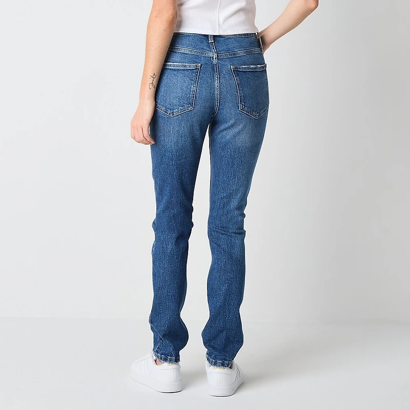 Arizona Drainpipe Womens Juniors Short High Rise Skinny Fit Jean