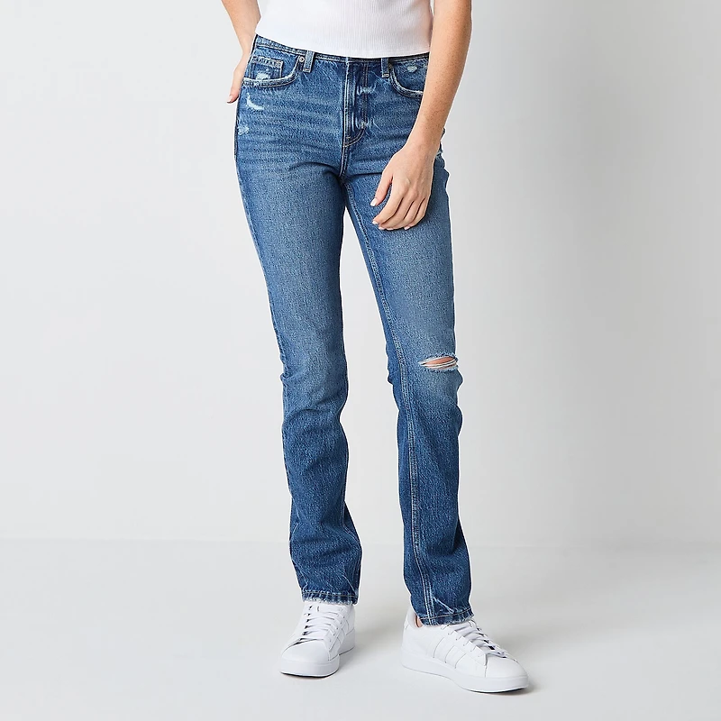 Arizona Drainpipe Womens Juniors Short High Rise Skinny Fit Jean