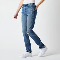 Arizona Drainpipe Womens Juniors Short High Rise Skinny Fit Jean