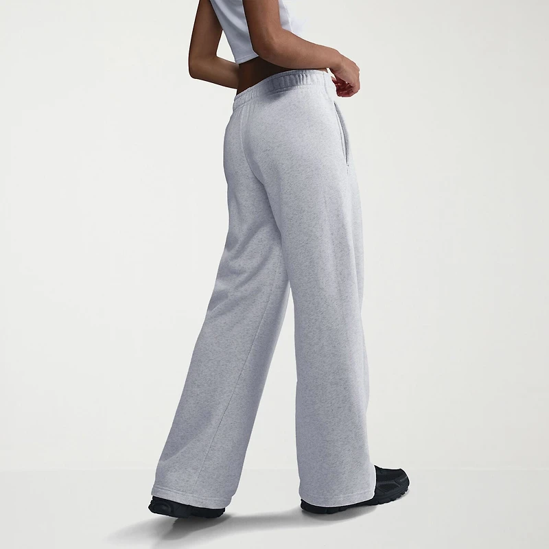 Nike Club Womens Wide Leg Mid Rise Fleece Sweatpant