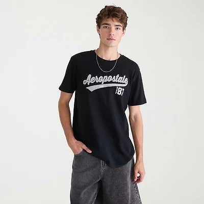 AEROPOSTALE Mens Crew Neck Short Sleeve Classic Fit Graphic T-Shirt