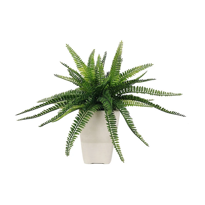 Elements White Terracotta Pot Artificial Plant