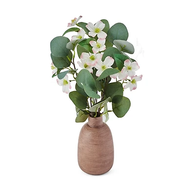 Elements Brown Vase Artificial Plant
