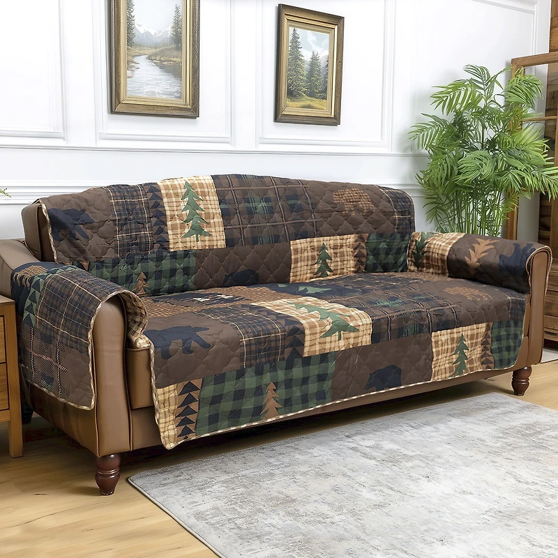 Your Lifestyle By Donna Sharp Brown Bear Cabin Sofa Protector