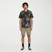 VOLCOM Mens Short Sleeve Regular Fit Button-Down Shirt