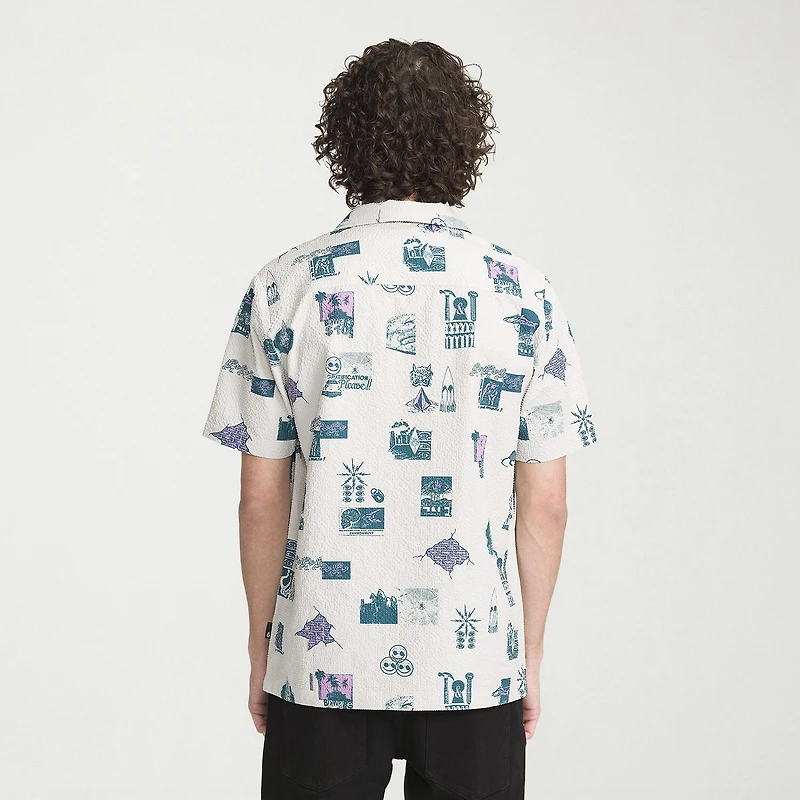 VOLCOM Mens Short Sleeve Camp Shirt