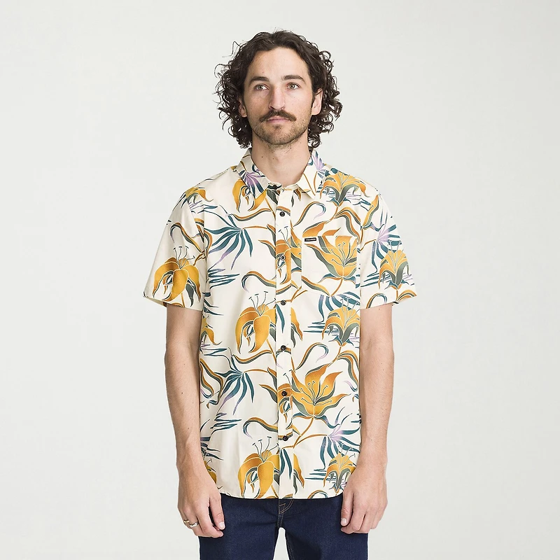 VOLCOM Mens Short Sleeve Regular Fit Button-Down Shirt