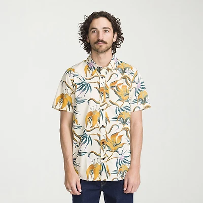VOLCOM Mens Short Sleeve Regular Fit Button-Down Shirt
