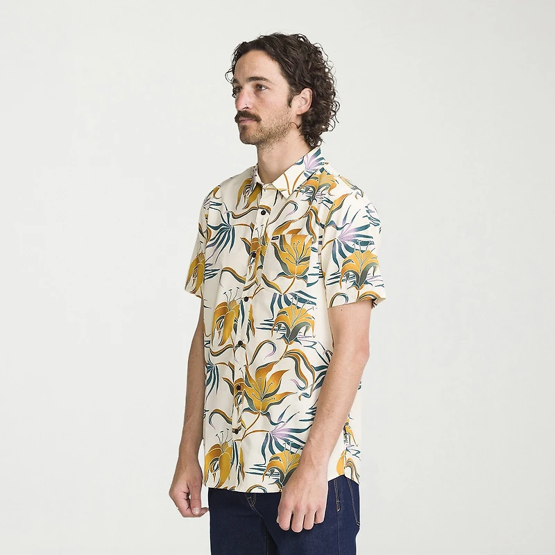 VOLCOM Mens Short Sleeve Regular Fit Button-Down Shirt