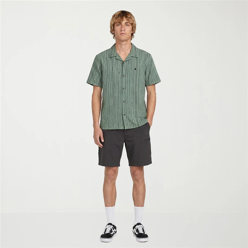 VOLCOM Mens Short Sleeve Camp Shirt