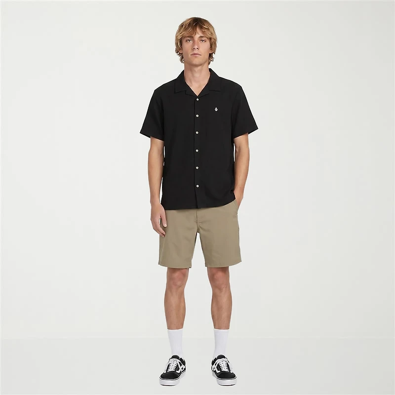 VOLCOM Mens Short Sleeve Camp Shirt