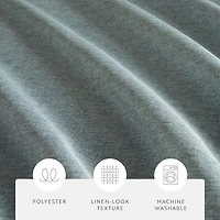 Casual Comfort Linen-Look  Solid Shower Curtain