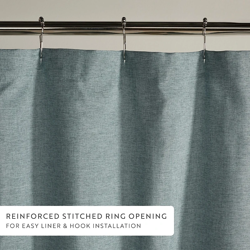 Casual Comfort Linen-Look  Solid Shower Curtain