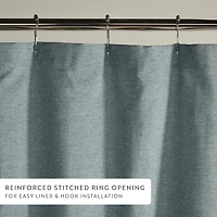 Casual Comfort Linen-Look  Solid Shower Curtain