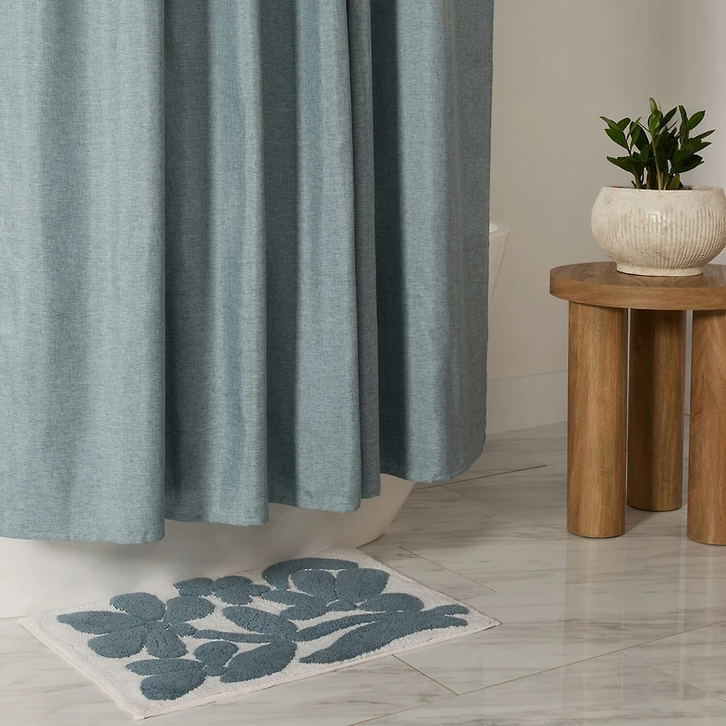 Casual Comfort Linen-Look  Solid Shower Curtain