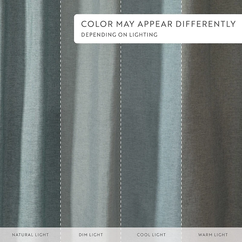Casual Comfort Linen-Look  Solid Shower Curtain