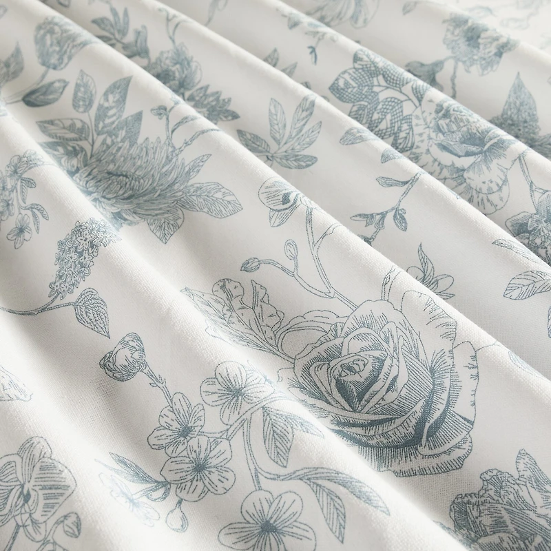 Casual Comfort Cotton Blend Floral Shower Curtain