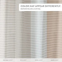 Casual Comfort Cotton Blend Classic Stripe Printed Shower Curtain