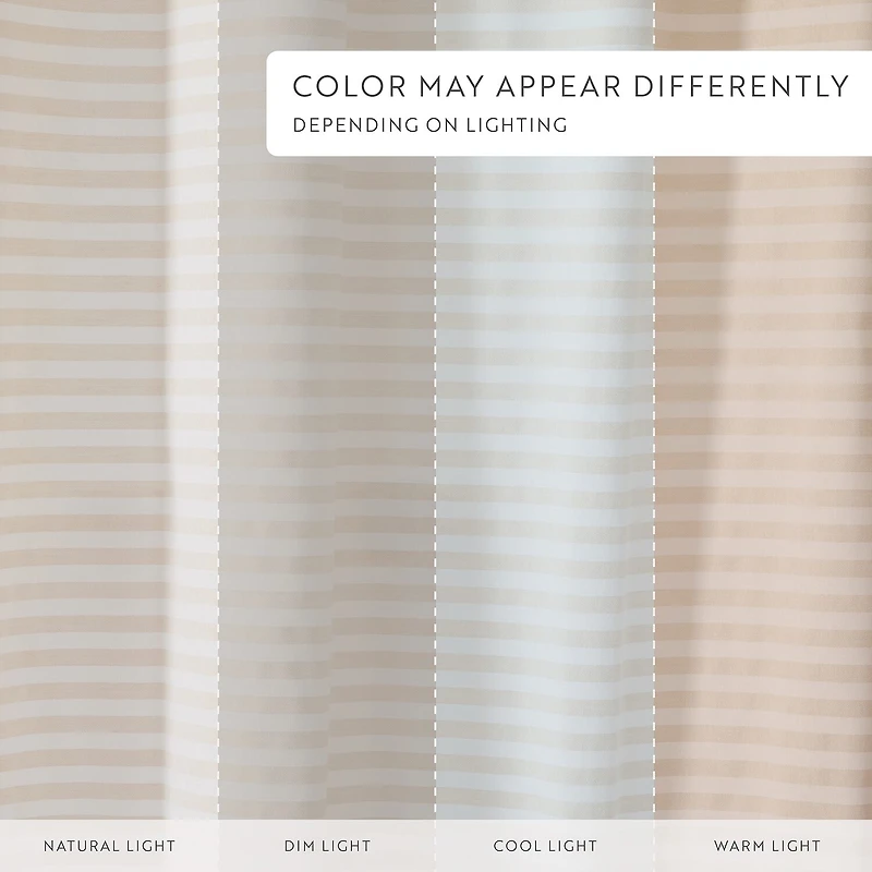 Casual Comfort Cotton Blend Classic Stripe Printed Shower Curtain