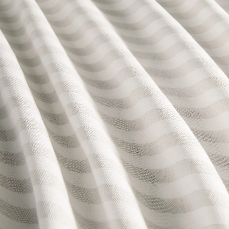 Casual Comfort Cotton Blend Classic Stripe Printed Shower Curtain