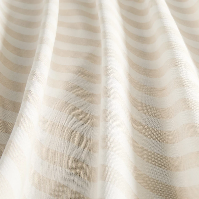 Casual Comfort Cotton Blend Classic Stripe Printed Shower Curtain