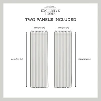 Exclusive Home Curtains Zeus Tab Top Blackout Set of 2 Curtain Panel