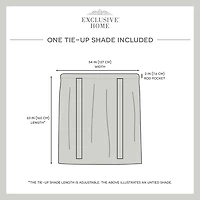 Exclusive Home Curtains Belgian Sheer Rod Pocket Single Tie-Up Shade