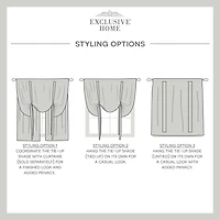 Exclusive Home Curtains Belgian Sheer Rod Pocket Single Tie-Up Shade