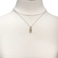 Infinity Promise 1/10 CT.T.W. Natural Diamond Two-Tone Infinity Pendant Necklace