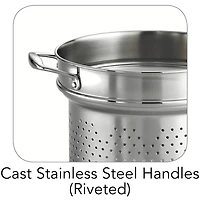 18/10 Stainless Steel 9½" Pasta Insert for Tramontina Gourmet 8-qt. Tri-Ply Clad Stock Pot