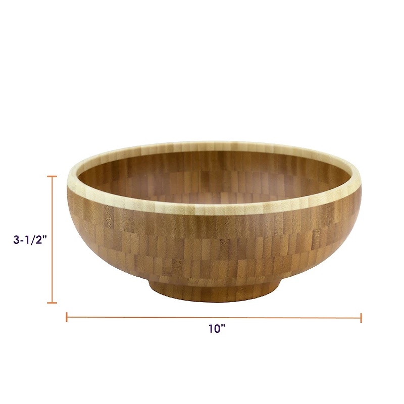 Totally Bamboo 10" Classic Wood Salad Bowl