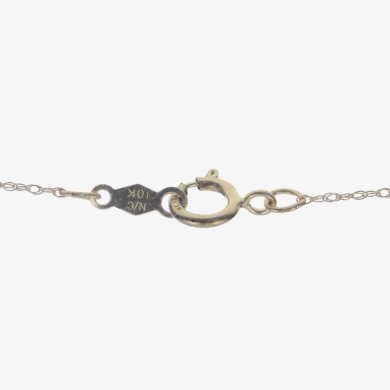 Womens Diamond Accent White Cultured Freshwater Pearl 10K Gold 18 Inch Pendant Necklace