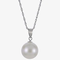 Cultured Freshwater Pearl Sterling Silver Stud Earring & Pendant 2-pc Set
