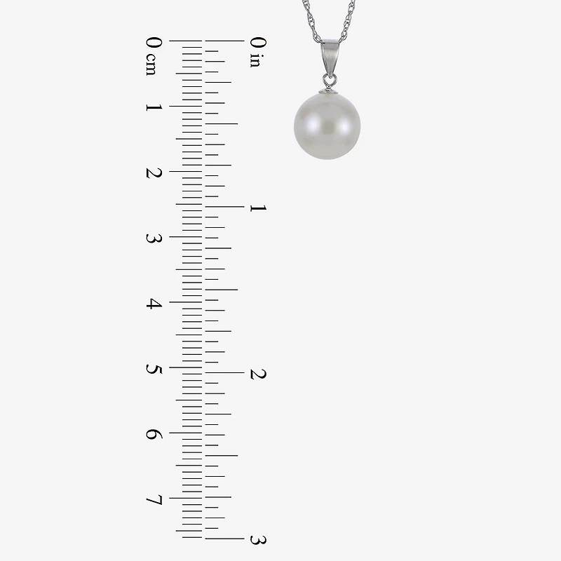 Cultured Freshwater Pearl Sterling Silver Stud Earring & Pendant 2-pc Set