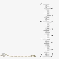 10K Gold Cultured Freshwater Pearl Station Necklace