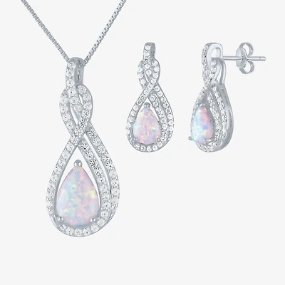 Gemstone Sterling Silver 2-pc. Pear Jewelry Set