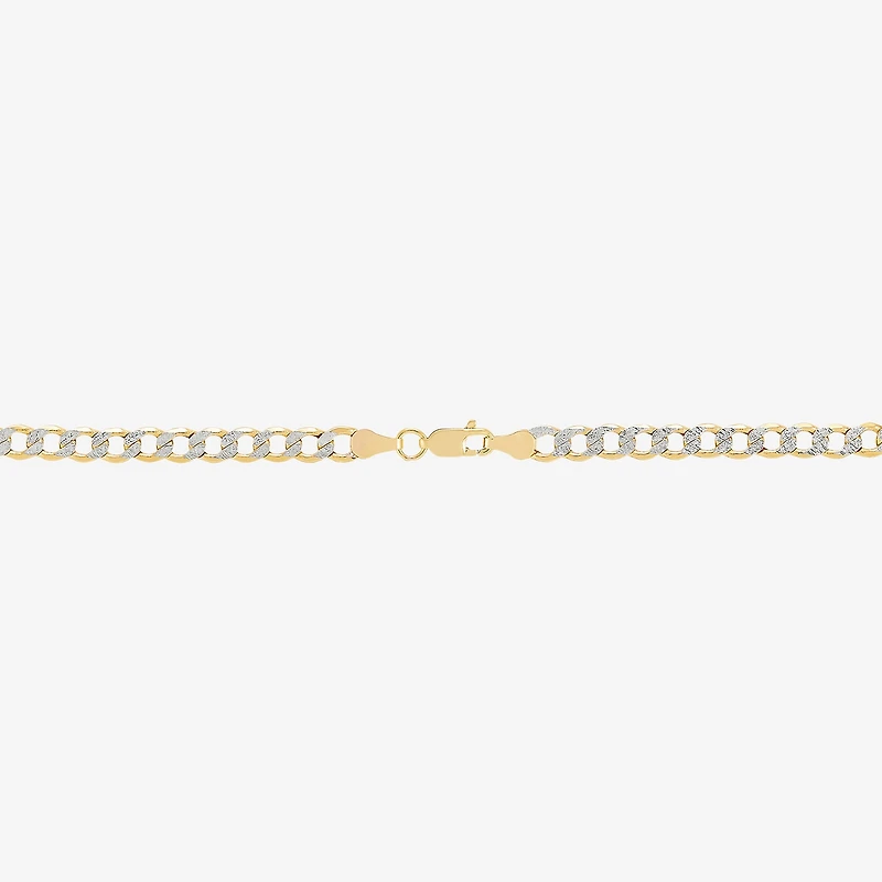 Unisex Adult 10K Gold 26 Inch Curb Chain Necklace